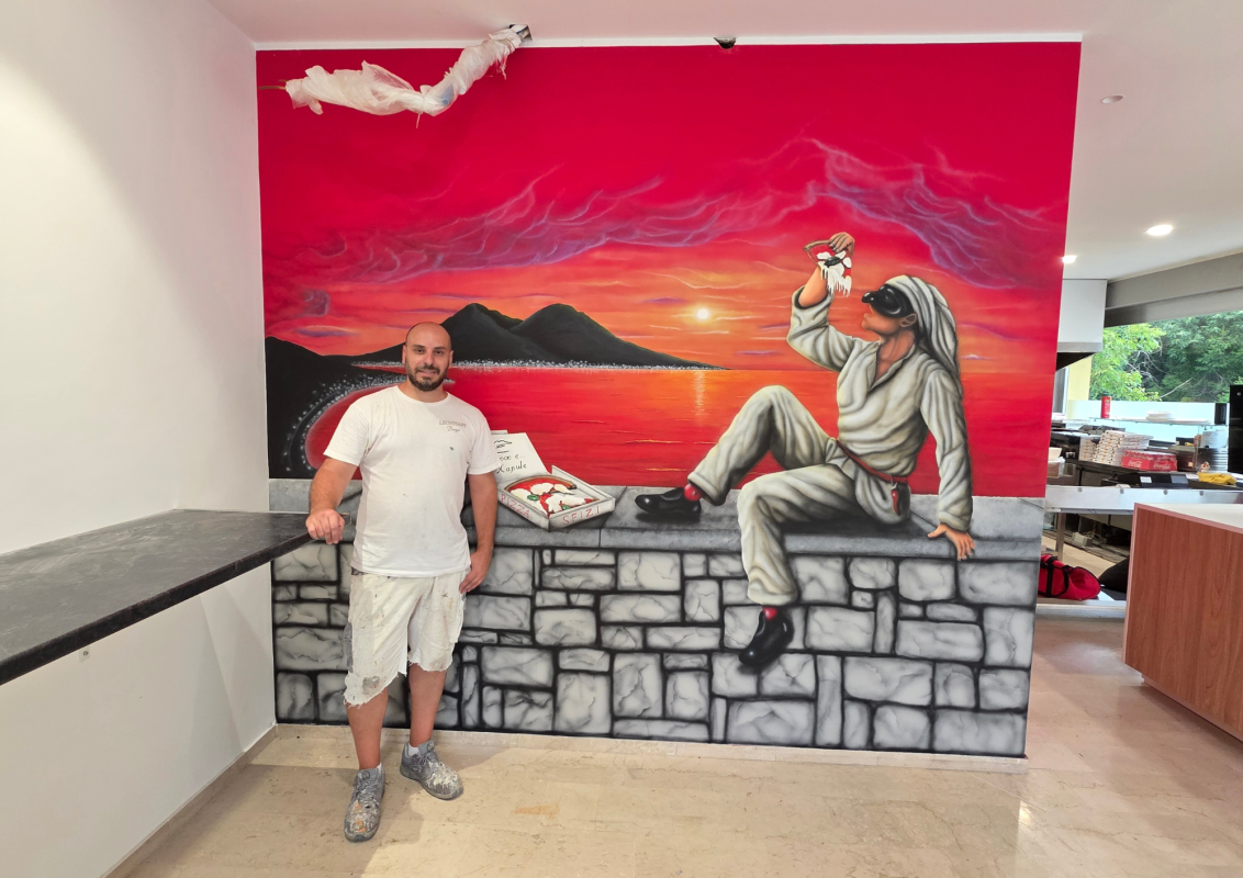 Murales Pulcinella Vesuvio